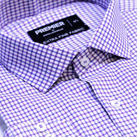 White Purple Check